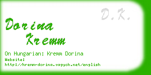 dorina kremm business card